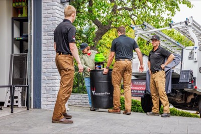 Matador Fire team at a home