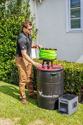 Matador Fire technician at a home