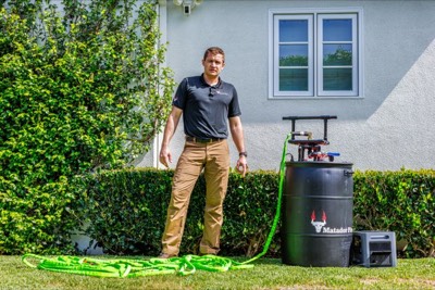 Matador Fire technician with system